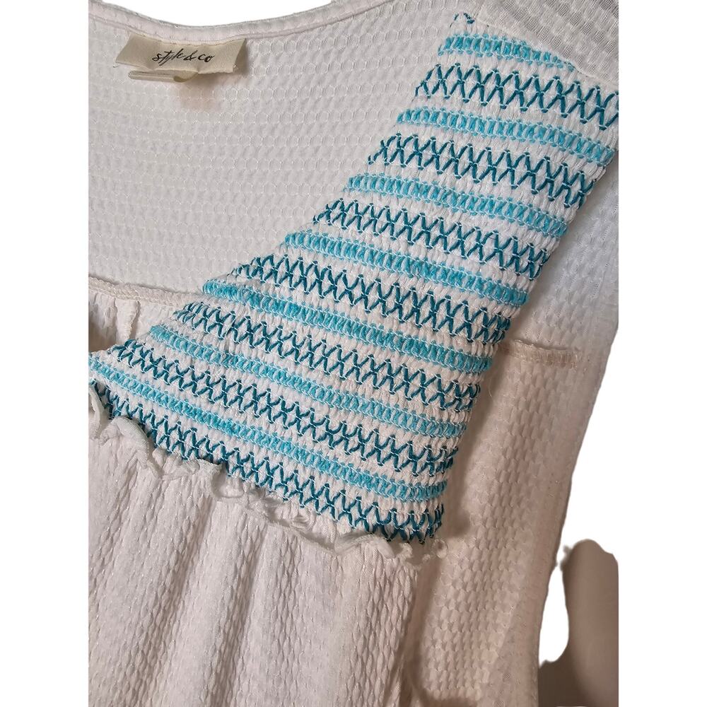 Style & Co Embroidered Textured Top size XXL - Picture 4 of 8